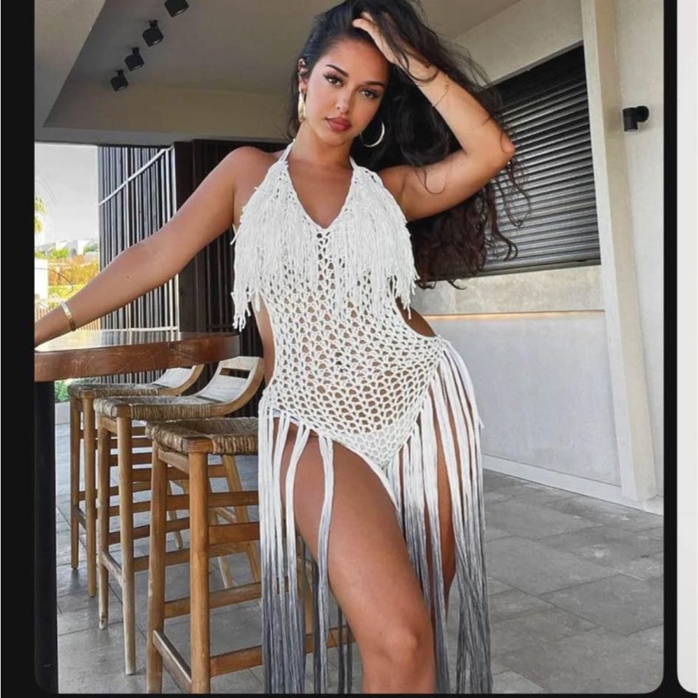 Fashion nova crochet cover dress